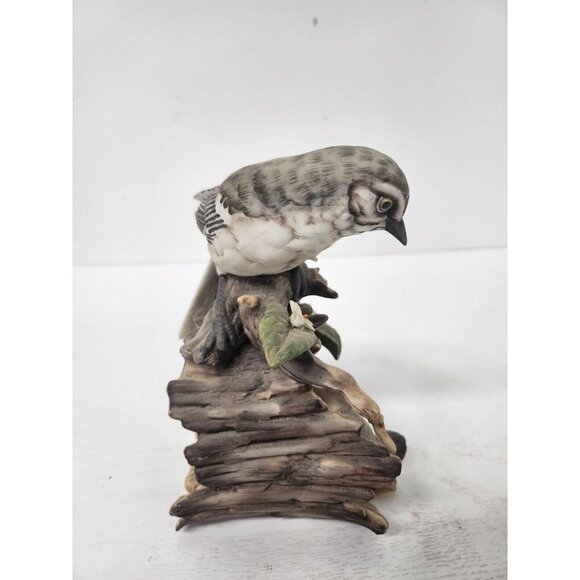 Vintage 1979 Homco Masterpiece Porcelain Mockingbird Mom & Baby Bird Figurine - Picture 7 of 12